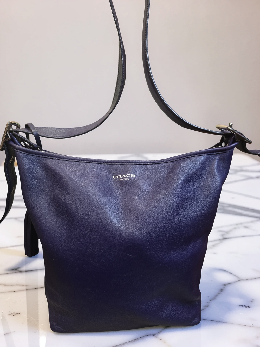 Coach Legacy Leather Duffle Hobo Bag Ultraviolet Purple